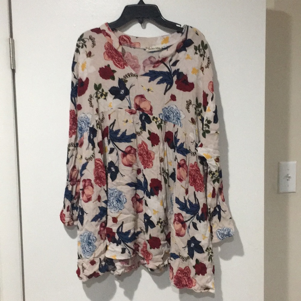 baby doll cut 3 quarter length sleeve blouse